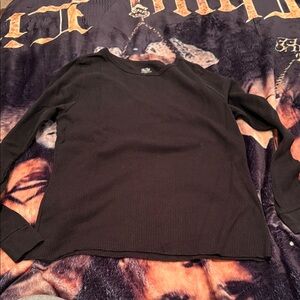 Fruit of the Loom Men's Black Long Sleeve Thermal Shirt-Never worn-LG